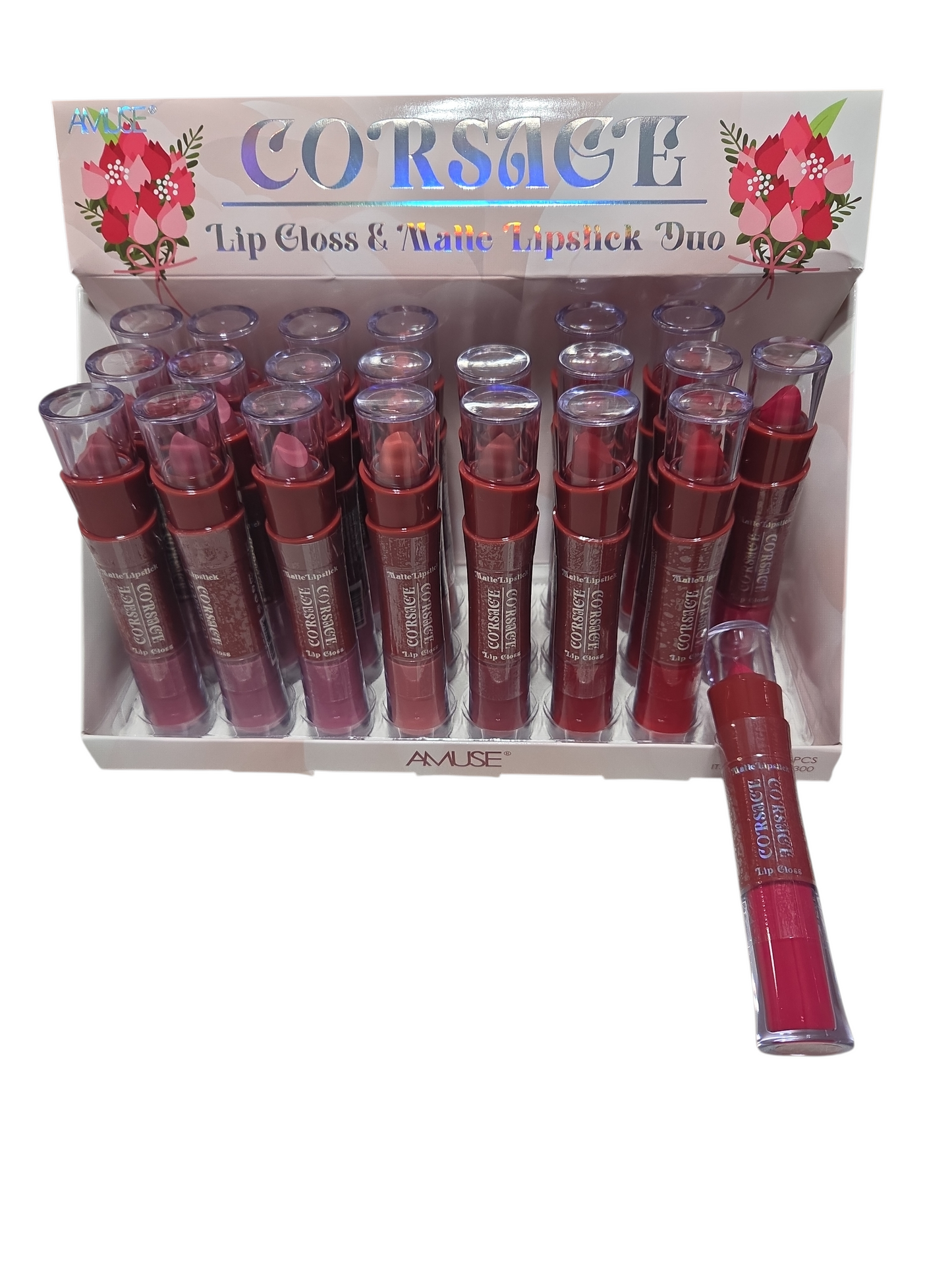 AMUSE CORSAGE LIP GLOSS MATTE LIPSTICK DUO
