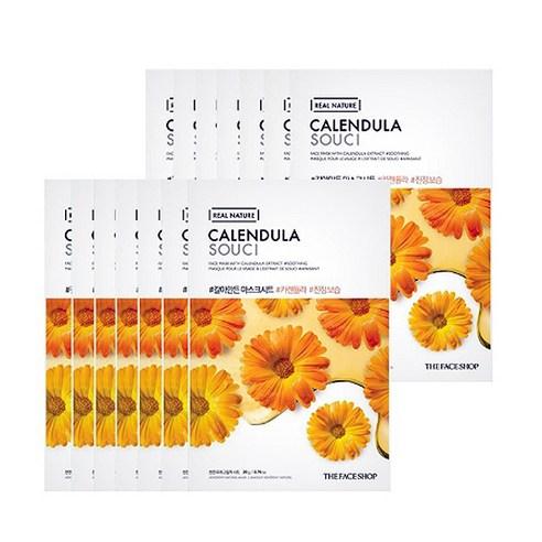 THE FACE SHOP Real Nature Face Mask #Calendula (20g X 10ea)