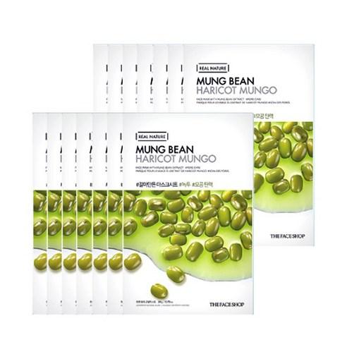 THE FACE SHOP REAL NATURE Face Mask #Mung Bean (20g X 10ea)